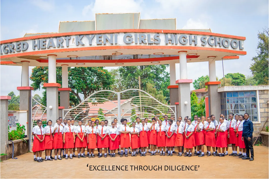 Students at the school gate